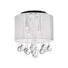 Plafonnier CWI Lighting Water Drop 5006C10C-R (W) 160W 4 lumières chrome