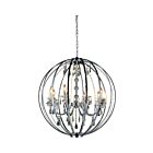 Lustre CWI Lighting Abia 5025P34C-8 480W 8 lumières chrome