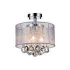 Plafonnier CWI Lighting Radiant 5062C12C (Clear + W) 120W 3 lumières chrome