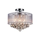 Plafonnier CWI Lighting Radiant 5062C16C (Clear + W) 240W 6 lumières chrome