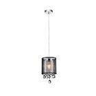 Suspendu CWI Lighting Radiant 5062P6C-1 (Clear + B) 40W 1 lumière chrome