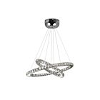Lustre LED CWI Lighting Ring 5080P24ST-2R 15W 15 lumières chrome