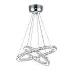 Lustre LED CWI Lighting Ring 5080P24ST-2R 15W 15 lumières chrome