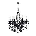 Lustre CWI Lighting Keen 5095P22B-6 360W 6 lumières noir