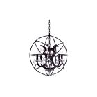 Lustre CWI Lighting Campechia 5465P22DB 360W 6 lumières marron