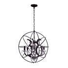 Lustre CWI Lighting Campechia 5465P22DB 360W 6 lumières marron