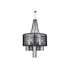 Lustre CWI Lighting Amelia 5475P20C-6 Black 360W 6 lumières chrome