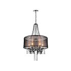 Lustre CWI Lighting Amelia 5475P20C-6 Brown 360W 6 lumières chrome
