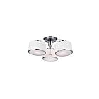 Plafonnier CWI Lighting Frosted 5479C24C-3 180W 3 lumières chrome