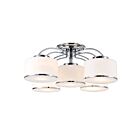 Plafonnier CWI Lighting Frosted 5479C30C-5 300W 5 lumières chrome
