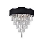 Plafonnier CWI Lighting Franca 5523C16C (Black) 160W 4 lumières chrome