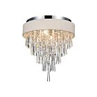 Plafonnier CWI Lighting Franca 5523C16C (Off White) 160W 4 lumières chrome