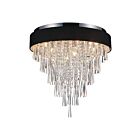 Plafonnier CWI Lighting Franca 5523C22C (Black) 320W 8 lumières chrome