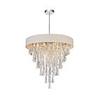 Lustre CWI Lighting Franca 5523P22C (Off White) 320W 8 lumières chrome
