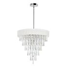 Lustre CWI Lighting Franca 5523P22C (Off White) 320W 8 lumières chrome