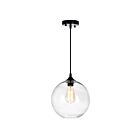 Suspendu CWI Lighting Glass 5553P10-Clear 60W 1 lumière noir