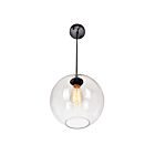 Suspendu CWI Lighting Glass 5553P10-Clear 60W 1 lumière noir