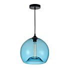 Suspendu CWI Lighting Glass 5553P12- Blue 60W 1 lumière noir