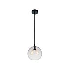 Suspendu CWI Lighting Glass 5553P12 - Clear (2L) 120W 2 lumières noir
