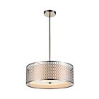 Lustre CWI Lighting Mikayla 5555P17SN 180W 3 lumières nickel satiné