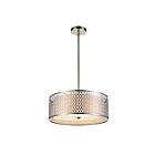 Lustre CWI Lighting Mikayla 5555P17SN 180W 3 lumières nickel satiné
