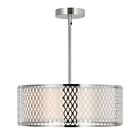 Lustre CWI Lighting Mikayla 5555P17SN 180W 3 lumières nickel satiné