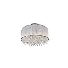 Plafonnier CWI Lighting Benson 5562C24C Clear 560W 14 lumières chrome