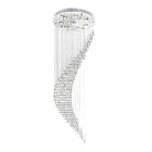 Plafonnier CWI Lighting Ribbon 6629C24C 280W 8 lumières chrome