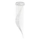 Plafonnier CWI Lighting Ribbon 6629C26C 350W 10 lumières chrome