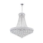 Lustre CWI Lighting Kingdom 8040P30C 1080W 18 lumières chrome