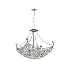 Lustre CWI Lighting Jasmine 8041P20C-S 480W 8 lumières chrome