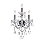 Applique murale CWI Lighting Maria Theresa 8318W12C-3 (Clear) 180W 3 lumières chrome