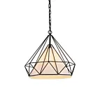 Lustre CWI Lighting Diamond 9600P20-1-101 60W 1 lumière noir