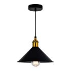 Mini Suspendu CWI Lighting Brave 9605P8-1-101-B 1-lumière 60W Noir