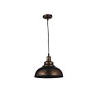 Suspendu CWI Lighting Vogel 9612P11-1-128 60W 1 lumière cuivré antique