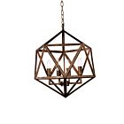 Lustre CWI Lighting Amazon 9641P20-4-128 160W 4 lumières cuivre forgé antique