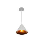 Suspendu CWI Lighting Keila 9666P10-1-142 60W 1 lumière blanc mat et or