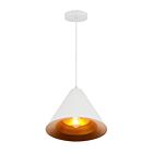 Suspendu CWI Lighting Keila 9666P10-1-142 60W 1 lumière blanc mat et or