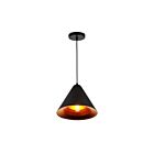 Suspendu CWI Lighting Keila 9666P10-1-143 60W 1 lumière noir et or