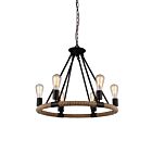 Lustre CWI Lighting Ganges 9671P25-6-101 360W 6 lumières noir