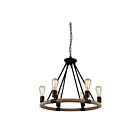 Lustre CWI Lighting Ganges 9671P25-6-101 360W 6 lumières noir