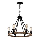 Lustre CWI Lighting Ganges 9671P25-6-101 360W 6 lumières noir