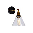 Applique murale CWI Lighting Eustis 9735W7-1-101 60W 1 lumière laiton noir et doré