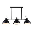Lustre CWI Lighting Strum 9760P50-3-101 180W 3 lumières noir