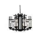 Lustre CWI Lighting Sierra 9827P26-8-101 480W 8 lumières noir