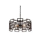Lustre CWI Lighting Litani 9913P25-4-205 240W 4 lumières marron