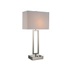 Lampe de table CWI Lighting Torren 9915T14-1-606 60W 1 lumière nickel satiné