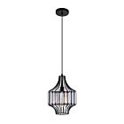 Suspendu CWI Lighting Alethia 9942P10-1-101-D 60W 1 lumière noir