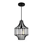 Suspendu CWI Lighting Alethia 9942P10-1-101-D 60W 1 lumière noir