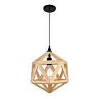 Suspendu CWI Lighting Lante 9945P13-1-101 60W 1 lumière noir et bois